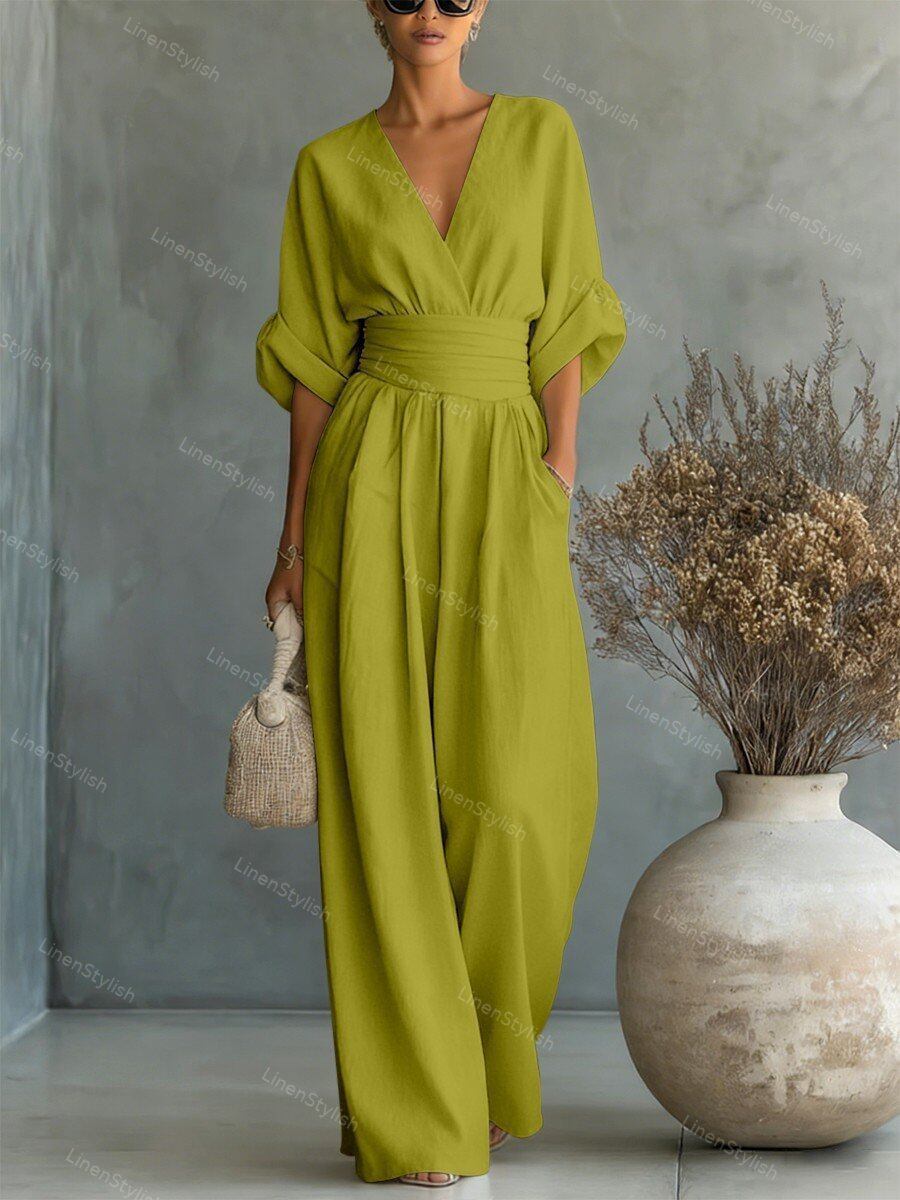 Mono 'Sky Aura' - Enterizo Elegante con Cintura Ajustable y Escote en V - Imagen 8