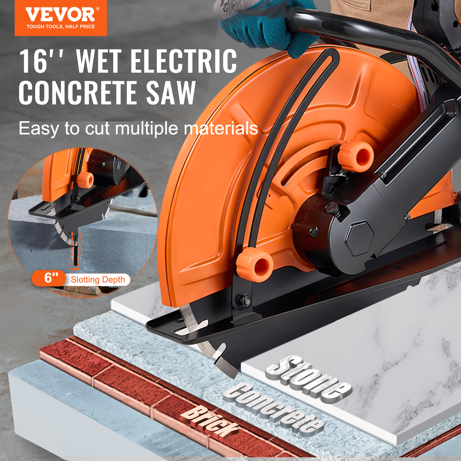 Cortadora Industrial Pro-Cut 3200W – Precisión Extrema para Concreto y Piedra - Imagen 3