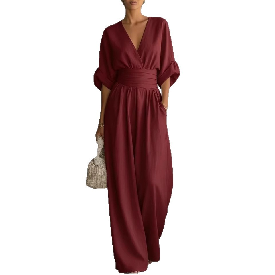 Mono 'Sky Aura' - Enterizo Elegante con Cintura Ajustable y Escote en V - Imagen 6