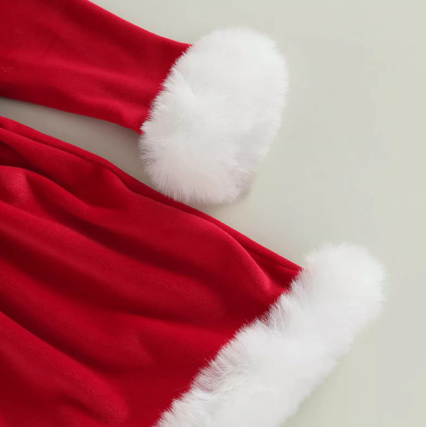 VESTIDO ROJO NAVIDEÑO PARA PRINCESAS. - Imagen 4