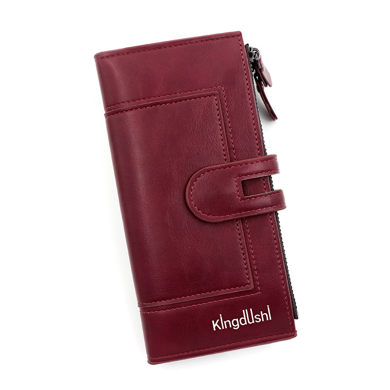 Fashion Minimalist Magnetic Buckle Multi-card Slot Zipper Bag - Imagen 9