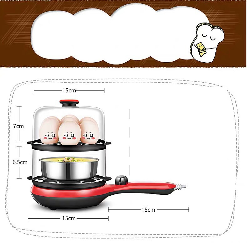 Household Breakfast Machine Stainless Steel Egg Steamer Egg Cooker Omelette Device Small Appliances Gift Gifts - Imagen 5
