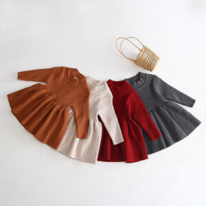 Vestido de Punto y Falda de Tul con Vuelo para Niña