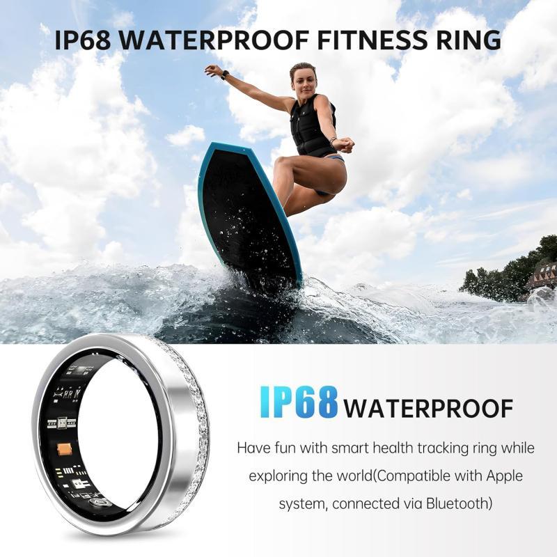 Smart Ring For Women Luxury Elegant Diamond Ring With Visible Tech Core Heart Rate Sleep Tracker Fitness Health Monitor IP68 Waterproof Compatible - Imagen 4