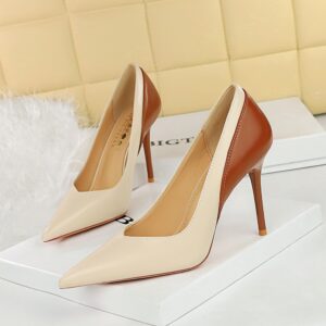 Zapatos Stiletto Ejecutivos de Dos Tonos para el Día a Día