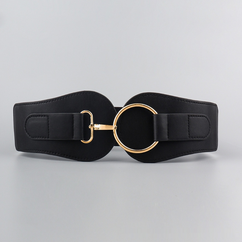 Women's Simple Sweet Cool PU Leather Decoration Wide Belt - Imagen 4