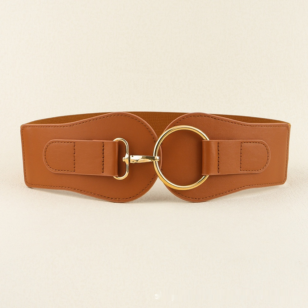 Women's Simple Sweet Cool PU Leather Decoration Wide Belt - Imagen 8
