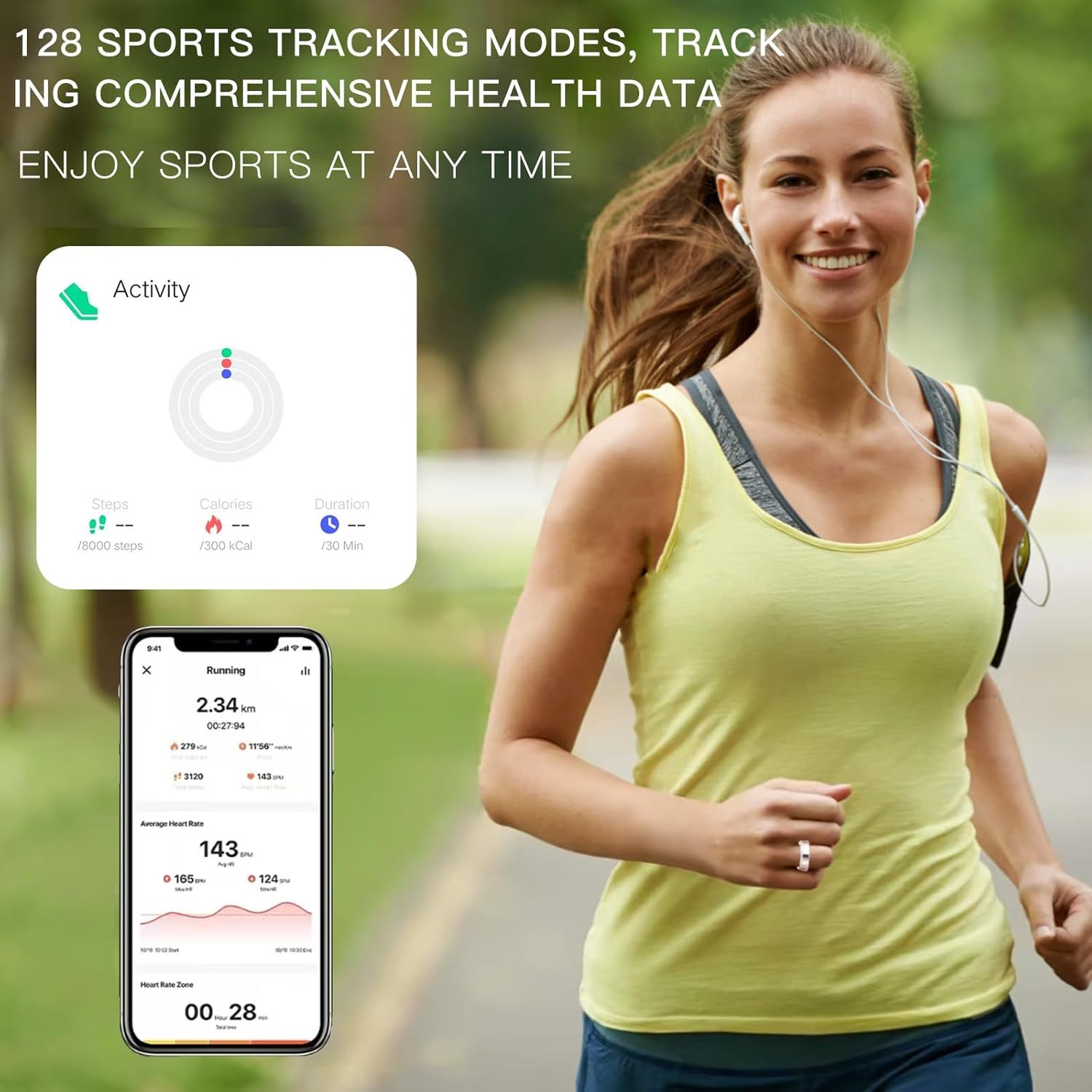 Smart Ring For Women Luxury Elegant Diamond Ring With Visible Tech Core Heart Rate Sleep Tracker Fitness Health Monitor IP68 Waterproof Compatible - Imagen 3