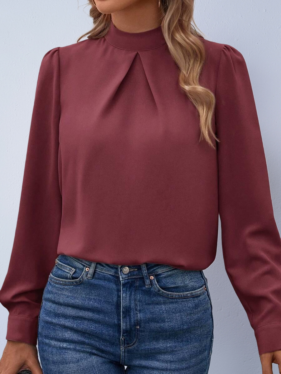 Women's Satin Fashion Long-Sleeve Blouse - Imagen 10