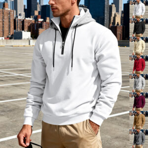 Sudadera Casual de Cuello Alto con Cremallera para Hombre