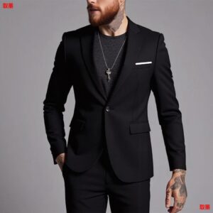 Chaqueta Americana Casual Slim-Fit Estilo Coreano para Hombre