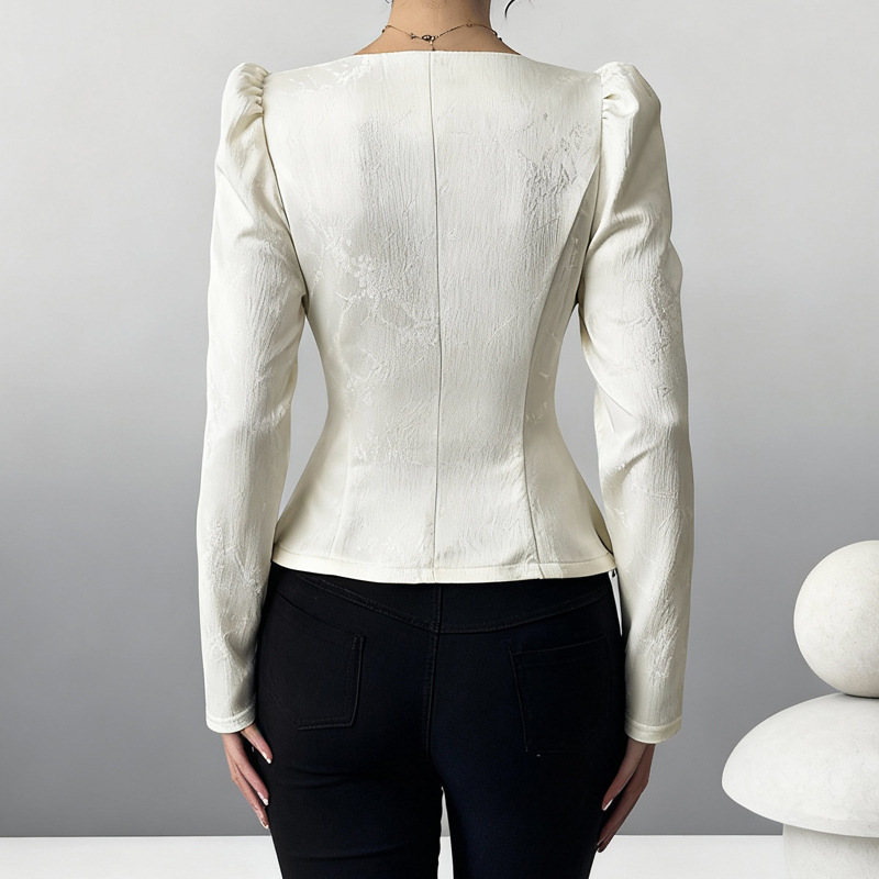 Woven Court-style Light Formal Dress Intricately Crafted Top Fashionable - Imagen 3