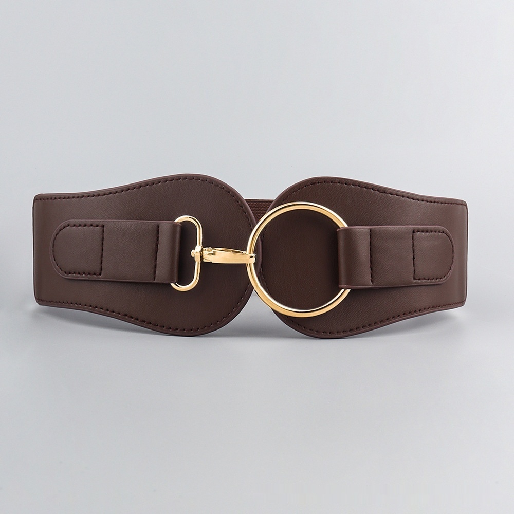Women's Simple Sweet Cool PU Leather Decoration Wide Belt - Imagen 7