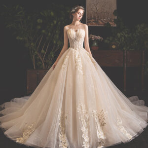 Vestido de Novia de Gran Volumen con Escote Palabra de Honor