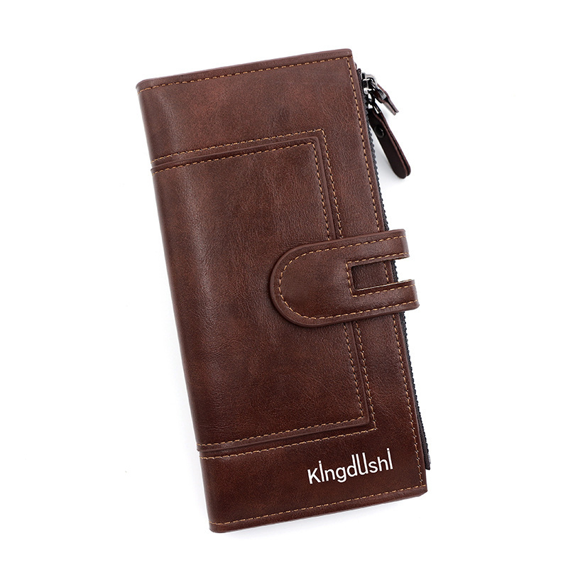 Fashion Minimalist Magnetic Buckle Multi-card Slot Zipper Bag - Imagen 4