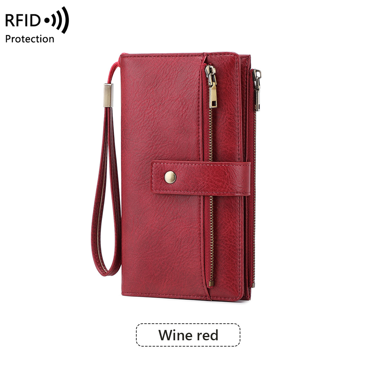 Anti-magnetic Womens Multi-Card Trifold Long Fashion Wallet - Imagen 9