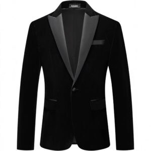 Americana Formal con Solapa de Terciopelo para Hombre