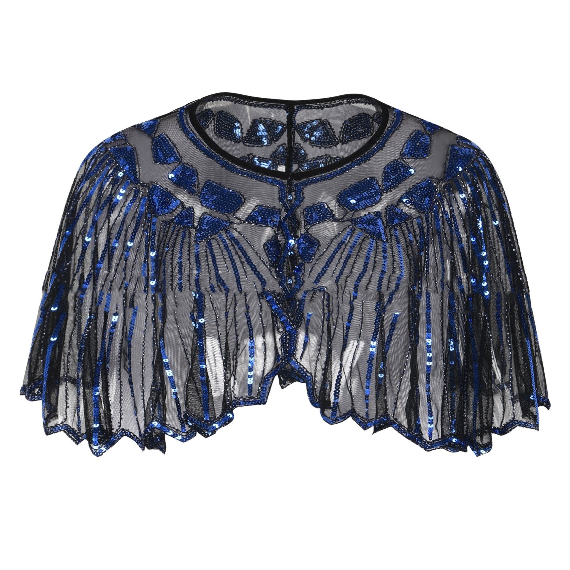 Mesh With Sequins Short Cape Evening Dress Party Dinner Cheongsam Outerwear Cross-border - Imagen 6