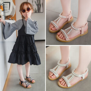 Sandalias de Princesa con Detalles de Perlas para Niña