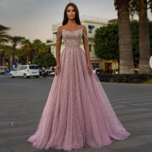 Vestido de Novia Princesa con Lentejuelas Deslumbrantes y Tul