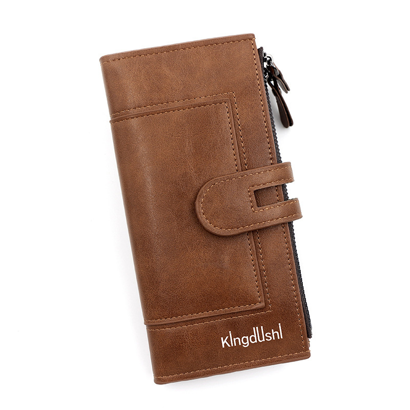 Fashion Minimalist Magnetic Buckle Multi-card Slot Zipper Bag - Imagen 6
