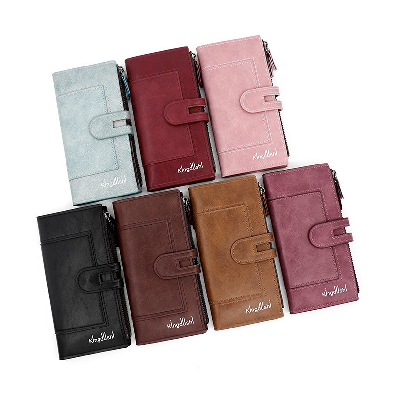 Fashion Minimalist Magnetic Buckle Multi-card Slot Zipper Bag - Imagen 7