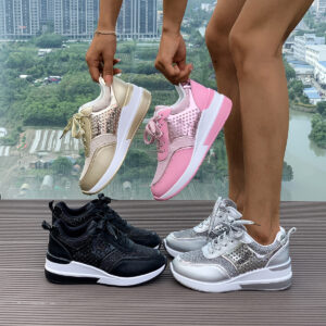 Zapatillas Deportivas Casuales con Lentejuelas Brillantes