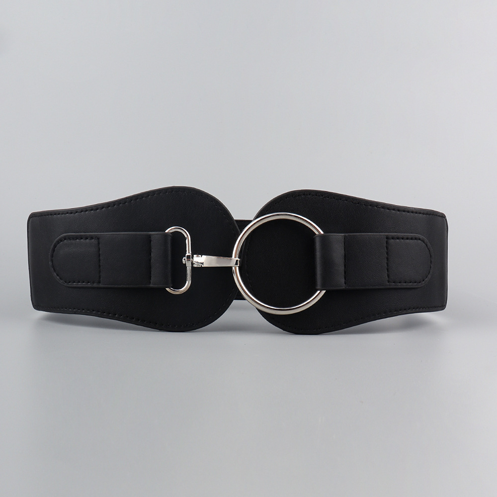 Women's Simple Sweet Cool PU Leather Decoration Wide Belt - Imagen 10