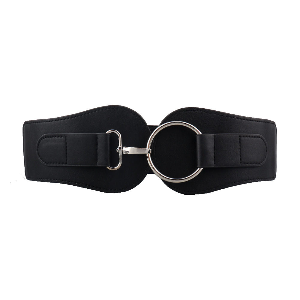 Women's Simple Sweet Cool PU Leather Decoration Wide Belt - Imagen 6